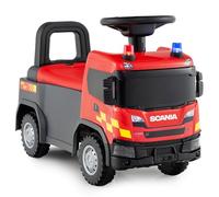 DREAMADE Porteur Enfant, Voiture pour Enfants avec Volant, Lumières, Sirène Clignotante, Klaxon et Musique, Trotteur Enfant avec Rangement sous Le Siège (Rouge)