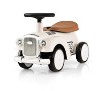DREAMADE Porteur Enfants 18-36 Mois, Voiture à Pousser Rétro avec Espace de Rangement, Roues EVA, Autocollants DIY, Klaxon, Voiture pour Garçons et Filles (Blanc)