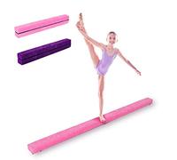 DREAMADE Poutre de Gymnastique d’Equilibre Piable avec Pieds Surélevés en Finette, EPE et Pin 210 X 10 X 6,5 CM Entraînement de Gymnastique à Domicile Idéale pour Enfants et Adultes