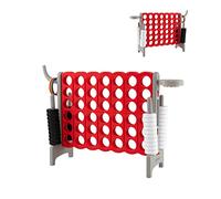 DREAMADE Puissance 4 Géant pour Enfants sur Pied 84 x 33 x 79 CM avec 42 Anneaux, Levier de Réinitialisation du Jeu, Jeu de Société pour Réunions de Famille,Maternelle,Camping (Gris)