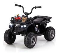 DREAMADE Quad Électrique Enfants, Voiture Électrique Enfants 2-5 Ans avec Démarrage par Bouton Unique, Phares LED, Lecteur MP3, Pneus Antidérapants & Panier de Rangement (Noir)