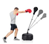 DREAMADE Sac de Frappe Boxe sur Pied, Punching-Ball sur Pied avec Hauteur Réglable&Gants, Balle de Boxe Debout, pour Salon, Gymnase