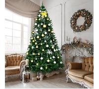 DREAMADE Sapin de Noël 270CM avec 3594 Pointes de Branche, Sapin Artificiel de Noël en PVC Réutilisable et Support Métallique