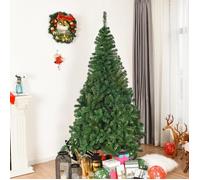 DREAMADE Sapin de Noël Artificiel 210, Pieds en Fer et Feuilles en PVC, 950 Branches Décoration pour Maison Noël