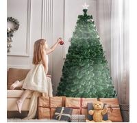 DREAMADE Sapin de Noël Artificiel 210CM, avec 280 Lumières LED Réglables à 8 Niveaux et Etoile au Sommet, 280 Branches, Vert