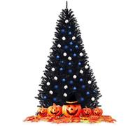 DREAMADE Sapin de Noël Artificiel 225 CM en PVC avec 1258 Pointes de Branche Charnière Automatique Base Métallique en Forme de X