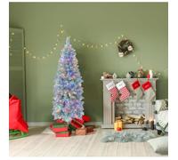 DREAMADE Sapin de Noël Artificiel Automatique 150CM, avec 190 LED Multicolores et 343 Branches, Support en Métal Pliable et Solide