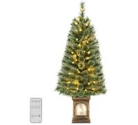 DREAMADE Sapin de Noël Artificiel Lumineux 120CM avec Télécommande 100 LED et 3 Modes d'Eclairage 116 Branches en PVC Vert