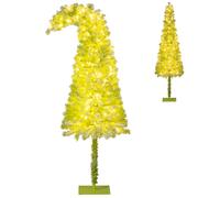 DREAMADE Sapin de Noël Fantaisiste de 180cm,Arbre de Noël Flexible avec 290 Branches,120 Lumières LED Blanc Chaud,Décoratifpour