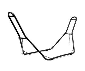 DREAMADE Support pour Hamac en Fer avec 2 Chaînes 2 Crochets en S, pour Hamac de 3,5-4 M,Adapté à l’Intérieur et à l’Extérieur, Charge Maximale 200KG, 280x95x115CM, Noir