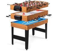 DREAMADE Table de Jeu Combo 3-en-1, Table de Billard Multi-jeux avec Baby-foot, Air Hockey et Billard, Jeux d'Arcade de Sport de