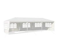 DREAMADE Tente de Réception 3 x 6 M, Tonnelle de Jardin en Acier sans Côtés, Tente Pliable Imperméable avec Structure Durable, Idéal pour Fêtes Mariages Célébrations Dîner en Plein Air (Blanc)