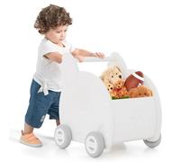 DREAMADE Trotteur Bébé 2-en-1, Trotteur pour Tout-petits avec Poignée & Grandes Roues, Jouet Chariot élémentaire en Forme d'éléphant pour Enfants de 3 Ans et Plus, Assemblage Facile