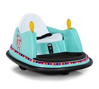 DREAMADE Voiture Électrique Auto Tamponnante 360° avec Télécommande, Auto Tournante pour Enfant avec LED et Contour Antichoc, Auto Tamponneuse avec Ceinture de Sécurité, Capacité Max 20 KG (Vert)