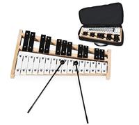 DREAMADE Xylophone à 27 Notes, Xylophone Glockenspiel Éducatif à Percussion pour Tout Âge, Base en Bois, Touches Métalliques, Maillets en Caoutchouc, Sac de Transport (27 Notes)
