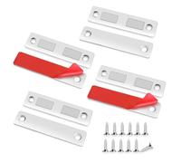 Dreamark Aimant Porte Placard Puissant,4 Pièces Ultra Mince Loqueteaux Magnétiques Aimant Meuble Fermeture,Aimant de Porte de Cuisine Magnétique pour Tiroir, Armoire, Porte Coulissant