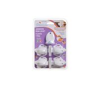 Dreambaby Bloque Placard/Bloque tiroir magnétiques adhésif, 4 serrures et 1 clé, blanc