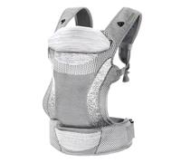 Dreambaby Inspire Porte-bébé réglable 3 en 1 pour nouveau-né à tout-petit de 3,5 kg jusqu'à 15 kg, porte-bébé avant et arrière, tissu en maille respirante, appuie-tête confortable, sac de rangement
