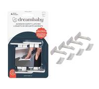 Dreambaby Loquets de sécurité adhésifs pour armoires et tiroirs 4 Pack Standard blanc