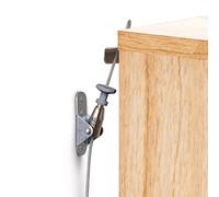 Dreambaby Lot de 2 attaches de meubles en métal robuste pour la sécurité de bébé, sangles réglables en métal, adaptées aux étagères, commodes et vitrines