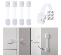 Dreambaby Lot de 5 loquets adaptta multi-usages pour sécurité bébé - Verrouillage pivotant hors de portée - Pour tiroir, armoire, toilettes