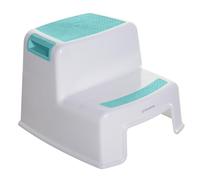 Dreambaby Marche-pieds/Tabouret avec 2 etapes pour enfants antidérapant, blanc et bleu