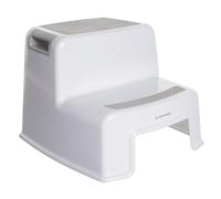 Dreambaby Marche-pieds/Tabouret avec 2 etapes pour enfants antidérapant, blanc et gris