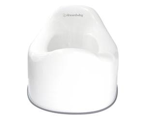 Dreambaby My First Stage Pot antidérapant, compact et léger, anti-éclaboussures, de 18 mois à 25 kg maximum, blanc vif/gris