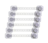 Dreambaby Twist 'N Lock Lot de 6 loquets multifonctions - Serrures de sécurité enfant pour armoires, tiroirs, appareils électroménagers - Verrou de réfrigérateur et de toilettes - Gris