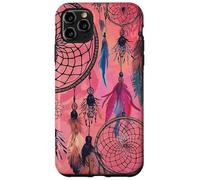 Dreamcatcher Boho Magic Pink Dark Feather Witchy Red Dreams Coque pour iPhone 11 Pro Max