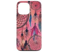Dreamcatcher Boho Magic Pink Dark Feather Witchy Red Dreams Coque pour iPhone 13 Pro Max
