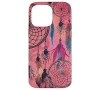 Dreamcatcher Boho Magic Pink Dark Feather Witchy Red Dreams Coque pour iPhone 14 Pro Max