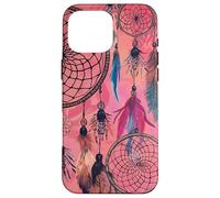 Dreamcatcher Boho Magic Pink Dark Feather Witchy Red Dreams Coque pour iPhone 16 Pro Max