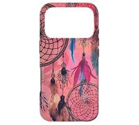 Dreamcatcher Boho Magic Pink Dark Feather Witchy Red Dreams Coque pour iPhone 17 Pro