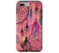 Dreamcatcher Boho Magic Pink Dark Feather Witchy Red Dreams Coque pour iPhone 7 Plus/8 Plus