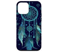 Dreamcatcher Boho Rainbow Dark Feather Dark Blue Dreams Coque pour iPhone 12 Mini