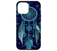 Dreamcatcher Boho Rainbow Dark Feather Dark Blue Dreams Coque pour iPhone 12 Pro Max