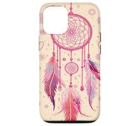 Dreamcatcher Boho Rainbow Purple Feather Dreams Rose à Joues Coque pour iPhone 12/12 Pro