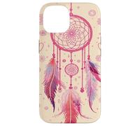 Dreamcatcher Boho Rainbow Purple Feather Dreams Rose à Joues Coque pour iPhone 14