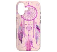 Dreamcatcher Boho Rainbow Purple Feather Dreams Rose à Joues Coque pour iPhone 17