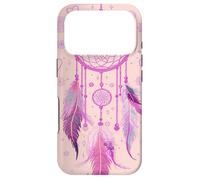 Dreamcatcher Boho Rainbow Purple Feather Dreams Rose à Joues Coque pour iPhone 17 Pro
