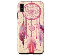 Dreamcatcher Boho Rainbow Purple Feather Dreams Rose à Joues Coque pour iPhone XS Max