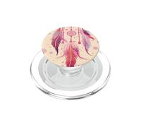 Dreamcatcher Boho Rainbow Purple Feather Dreams Rose à Joues PopSockets PopGrip pour MagSafe