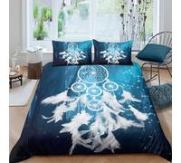 Dreamcatcher Parure de Lit Léger Microfibre résistante 3 Pièces 3D Effet Fantaisie decor style Ensemble De Literie avec 2 Taies d'oreiller Hypoallergique for les Enfants Super king（260x220cm）