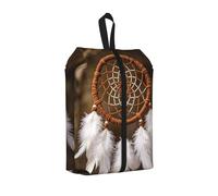 Dreamcatcher Plume Art Sac à Chaussures pour Voyage Imperméable Organisateur de Chaussures pour Valise 3 en 1 Pochette de Rangement pour Gym Trainer