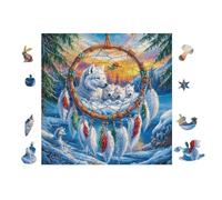 DreamChatcher with Loup 100 Pieces Casse-tête Expert Confirmé en Voitureton sans Déformation Très Difficile Niveau Expert Jeu De Société Collection Cadeau Premium 28x28cm