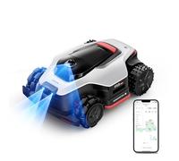 DREAME A3 AWD 2000 Robot tondeuse à gazon sans fil 360° LiDAR et AI double vision pour 0,5 acre, 80 % de pentes et charge rapide 45 min, coupe des bords de 5 cm, antivol GPS 4G