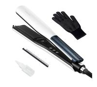 DREAME AuraSteam Straight, Lisseur À Vapeur Infusée, Coiffures Lisses Ou Bouclées, Plaque Élargie, Plaque Flexible 3D, Double Rangée De Vapeur, Réservoir D’Eau 20 Ml Amovible, 5 Niveaux De Température