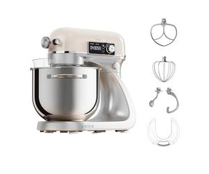 DREAME BioKnead Robot Patissier, professionnel Petrin, Double crochet breveté et moteur CC silencieux de 800 W pour bol 6 L, Écran numérique intelligent, 12 Vitesses Et Accessoires Variés