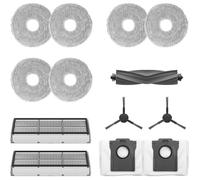 Dreame Kit d'accessoires pour robot L10s Pro Ultra, comprenant 1 brosse principale, 2 brosses latérales, 2 filtres à poussière, 2 sacs de collecte de poussière, 6 chiffons de nettoyage (3 paires)